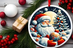 Round Christmas Ornament Sublimation|Clipart Product Image 2