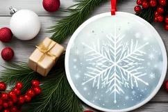 Round Christmas Ornament Sublimation|Clipart Product Image 2