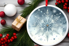 Round Christmass Ornament PNG Product Image 2