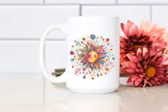 Abstract Colorful Sun Watercolor Clipart Product Image 2