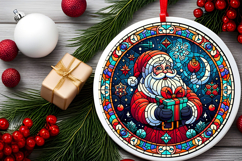 Round Christmass Ornament PNG Product Image 2