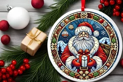 Round Christmas Ornament Sublimation|Clipart Product Image 2