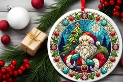 Round Christmas Ornament Sublimation|Clipart Product Image 1