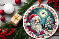 Round Christmas Ornament Sublimation|Clipart Product Image 1