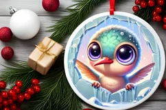 Round Christmas Ornament Sublimation|Clipart Product Image 1