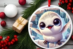 Round Christmas Ornament Sublimation|Clipart Product Image 1
