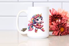 Colorful Baby Unicorn in Branle Dancer&#039;s Outfit, PNG Product Image 2