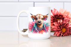Colorful Baby Highland Cow in Varsovienne Dancer&#039;s Attire, Product Image 2