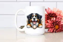 Cute Funny Bernese Mountain Dog Watercolor Clipart Product Image 2