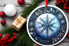 Round Christmas Ornament Sublimation|Clipart Product Image 2