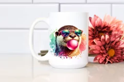Quirky Otter Art Gum | Sublimation | Clipart Product Image 2