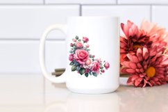 Vibrant Watercolor with Pink Roses | Clipart Product Image 2