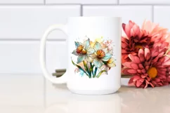 Stained Narcissus Made of Material | Clipart Product Image 2