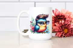 Cute Baby Bird Playing, Vibrant Drawing PNG Product Image 2