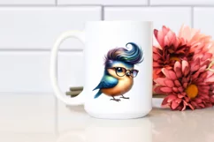 Cute Baby Bird Playing, Vibrant Drawing PNG Product Image 2