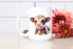 Smiling Baby Highland Cow | Clipart Product Image 2