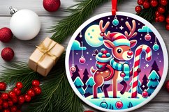 Round Christmas Ornament Sublimation|Clipart Product Image 2