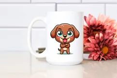 Funny Standing Labrador Retriever Cartoon Clipart Product Image 2