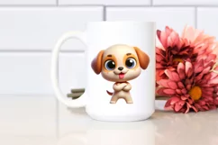 Funny Standing Labrador Retriever Cartoon Clipart Product Image 2