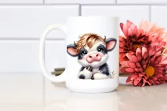 Cute Baby Highland Cow, PNG Product Image 2