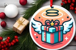 Round Christmas Ornament Sublimation|Clipart Product Image 1