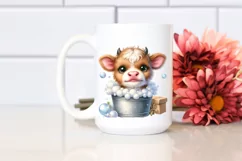 Cute Baby Highland Cow, PNG Product Image 2