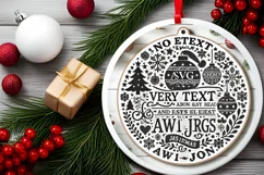 Round Christmas Ornament Sublimation|Clipart Product Image 1