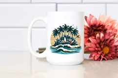 Retro Tropical Island Surf | Sublimation | Clipart Product Image 2