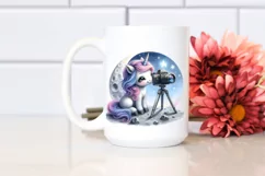 Baby Unicorn Moon Photography | Clipart Product Image 2