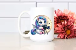 Baby Unicorn Photographing on the Moon Product Image 2