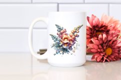 Watercolor Glossy Snapdragon Made of Material | Clipart Product Image 2