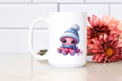 Cute Baby Octopus Christmas Tree PNG Product Image 2