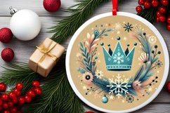 Round Christmas Ornament Sublimation|Clipart Product Image 1