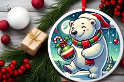 Round Christmas Ornament Sublimation|Clipart Product Image 2