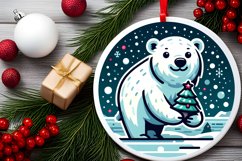 Round Christmas Ornament Sublimation|Clipart Product Image 2