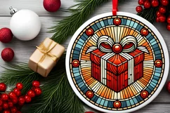 Round Christmas Ornament Sublimation|Clipart Product Image 1