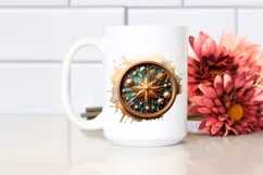 Detailed Shiny Golden Cosmos Sticker | Clipart Product Image 2