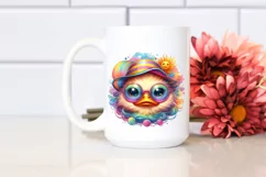 Colorful Layered Baby Duck with Sun es | Clipart Product Image 2