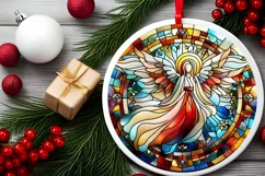 Round Christmas Ornament Sublimation|Clipart Product Image 1