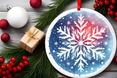 Round Christmass Ornament PNG Product Image 2