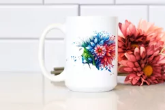 Vibrant Watercolor Tree with Flowers, PNG Product Image 2