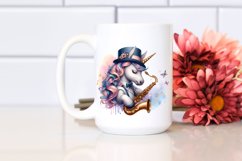 Colorful Baby Unicorn Jazz Age Club PNG Product Image 2