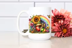 Colorful Fairy House Rainbow | Sublimation | Clipart Product Image 2
