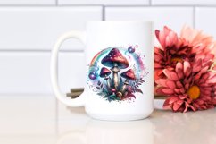 Glossy Magical Mushroom,Watercolor Splash PNG Product Image 2