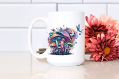 Colorful Magical Celestial Astral Mushroom Watercolor Product Image 2