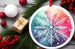 Round Christmass Ornament PNG Product Image 2