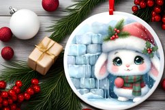 Round Christmas Ornament Sublimation|Clipart Product Image 1