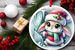 Round Christmass Ornament PNG Product Image 2