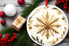 Round Christmass Ornament PNG Product Image 2