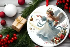 Round Christmas Ornament Sublimation|Clipart Product Image 1